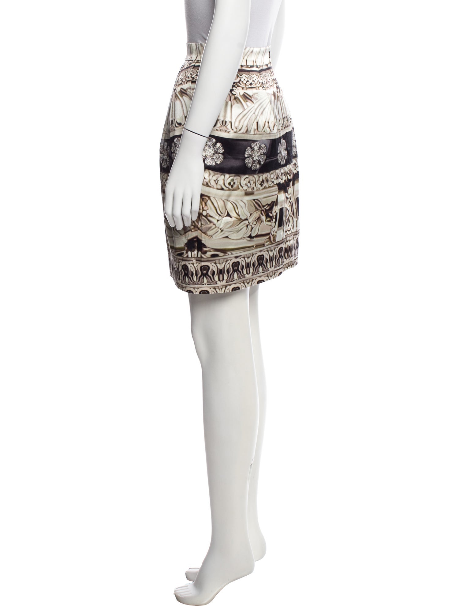 Mary Katrantzou Silk Mini Skirt