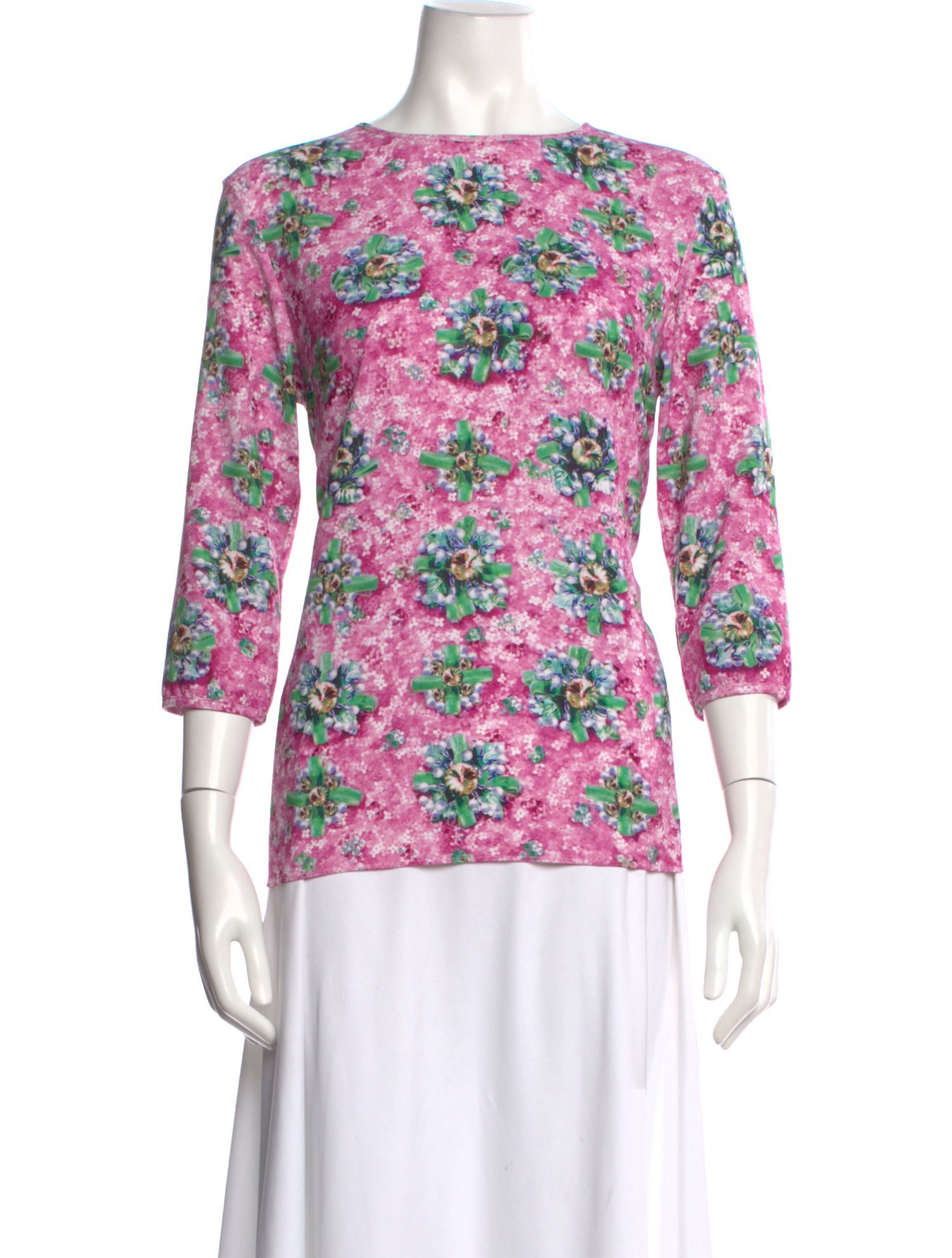 Mary Katrantzou Floral Print Crew Neck Top