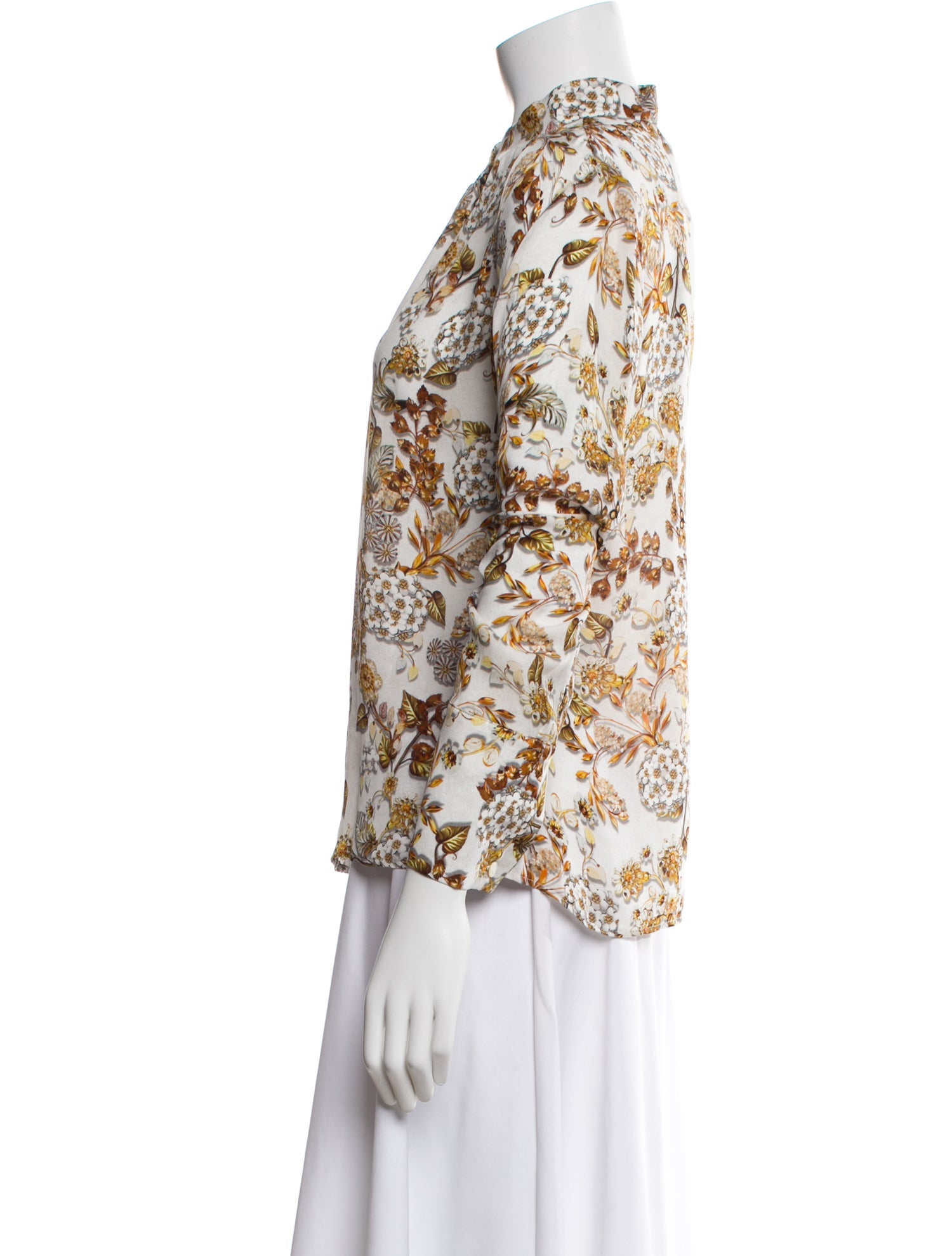 Mary Katrantzou Silk Floral Print Blouse w/ Tags