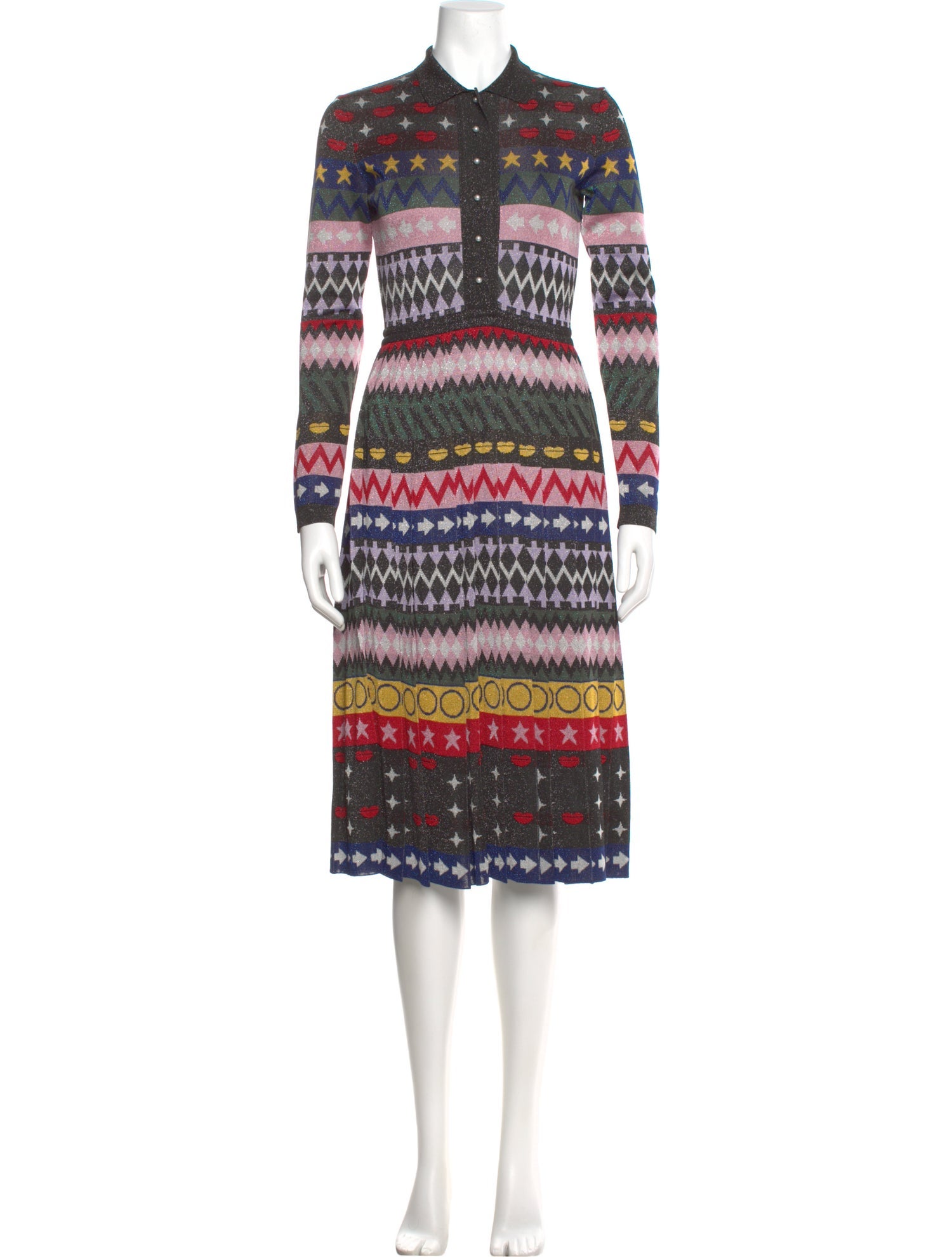 Mary Katrantzou Striped Midi Length Dress