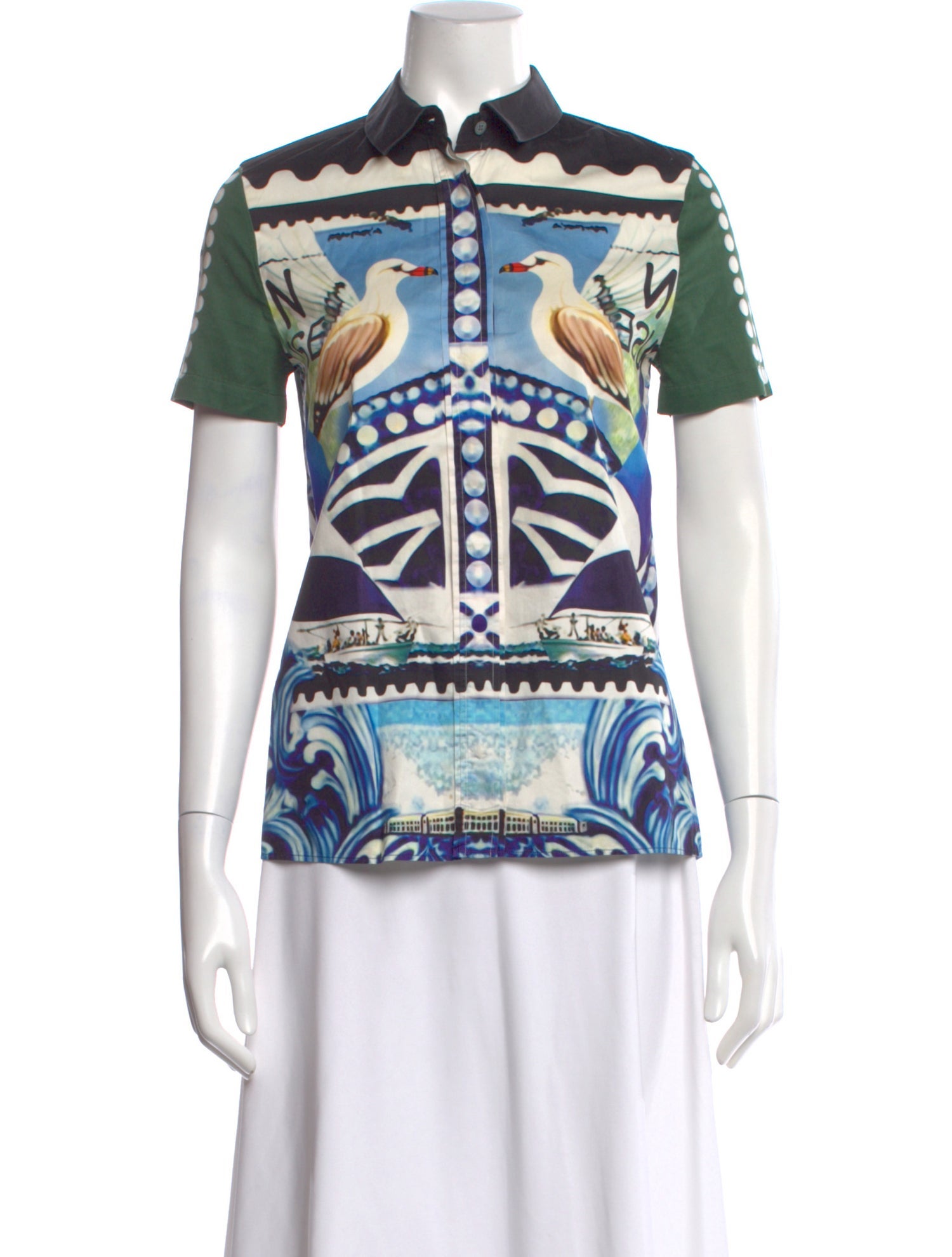 Mary Katrantzou Graphic Print Short Sleeve Polo