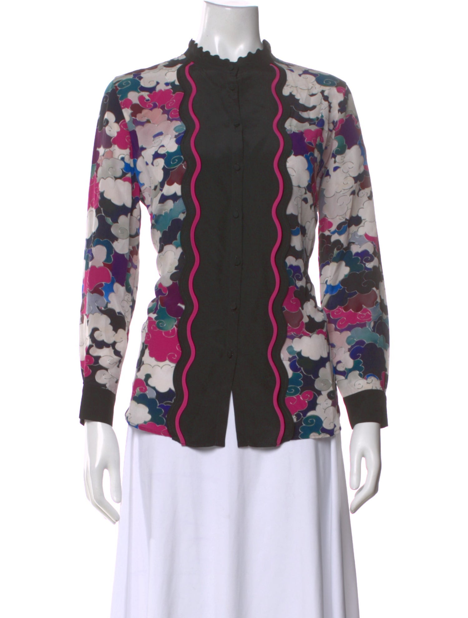 Mary Katrantzou Silk Printed Blouse