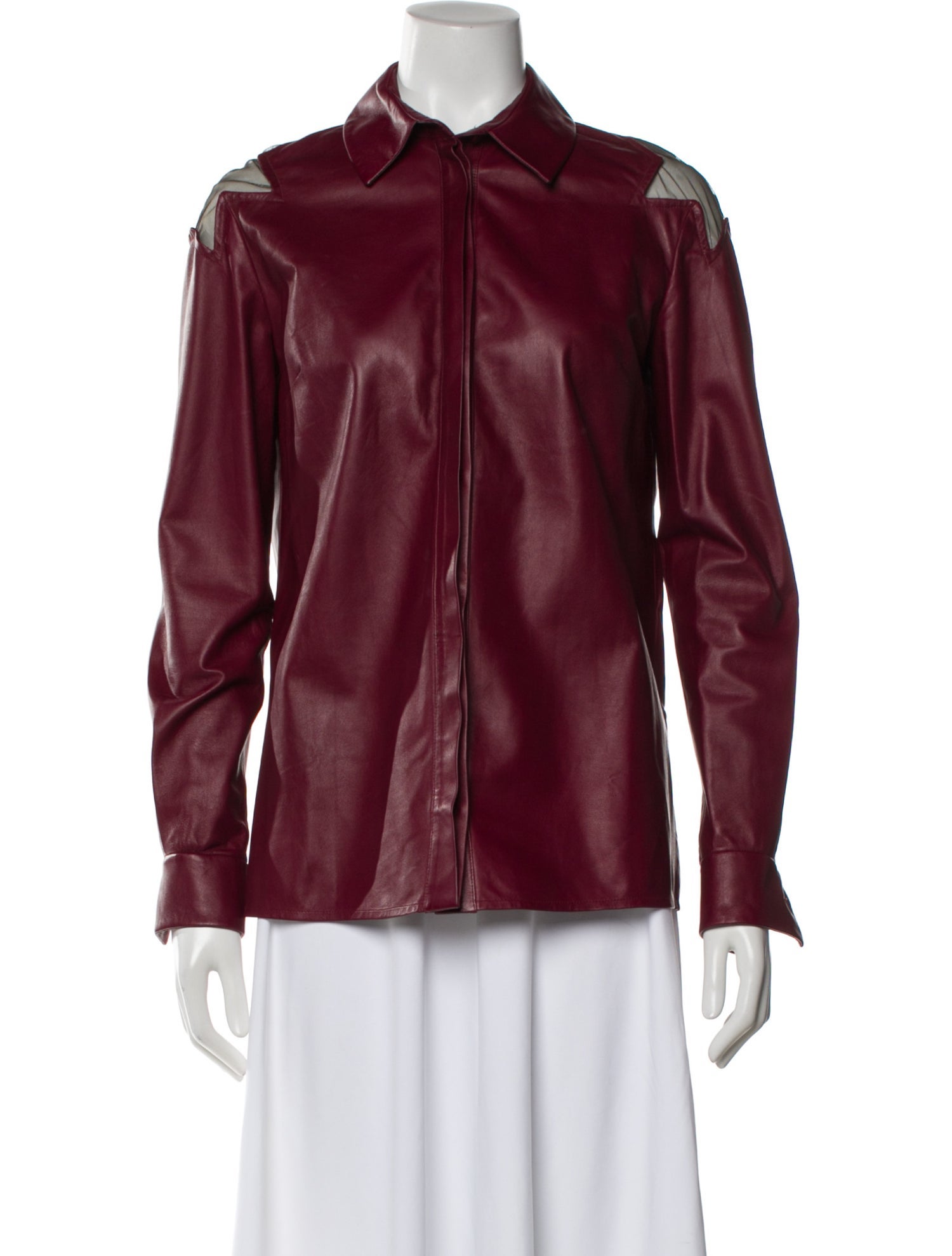 Mary Katrantzou Lamb Leather Jacket