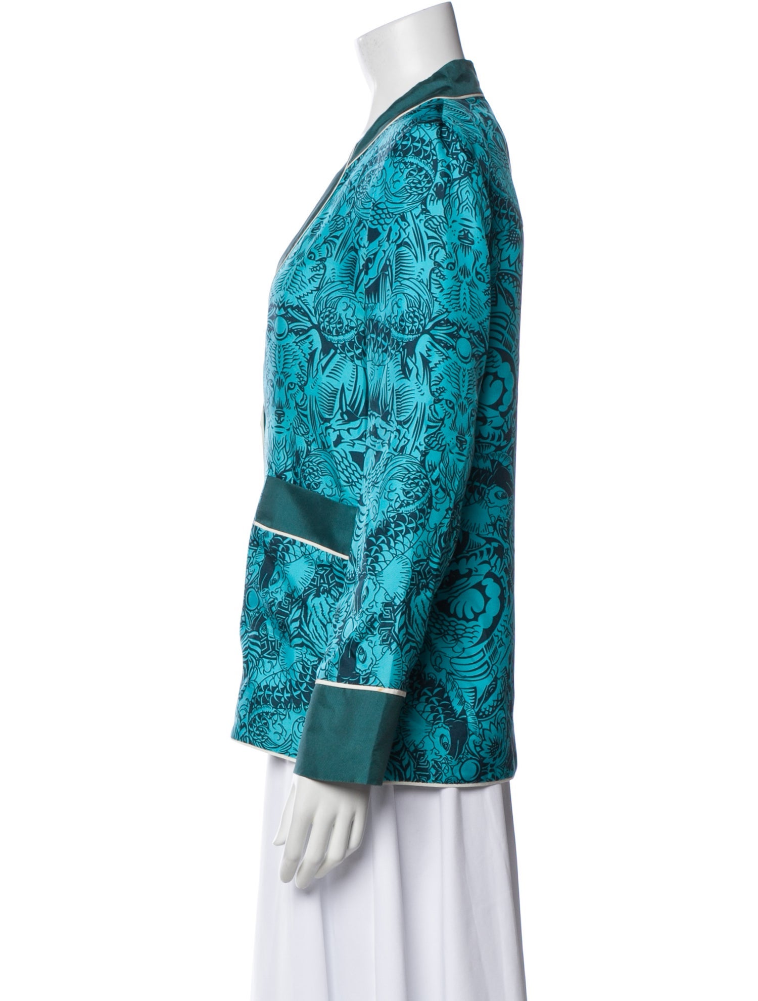 Mary Katrantzou Silk Printed Blazer