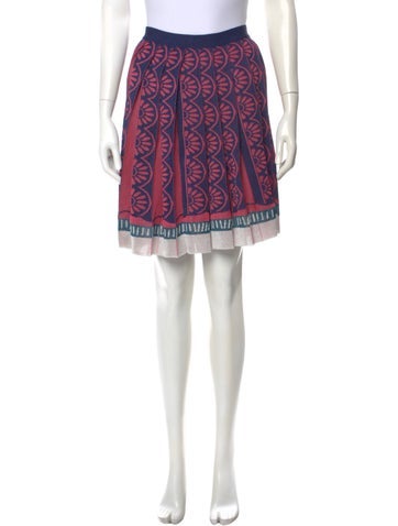 Pre-owned Mary Katrantzou Printed Knee-length Skirt In Blue