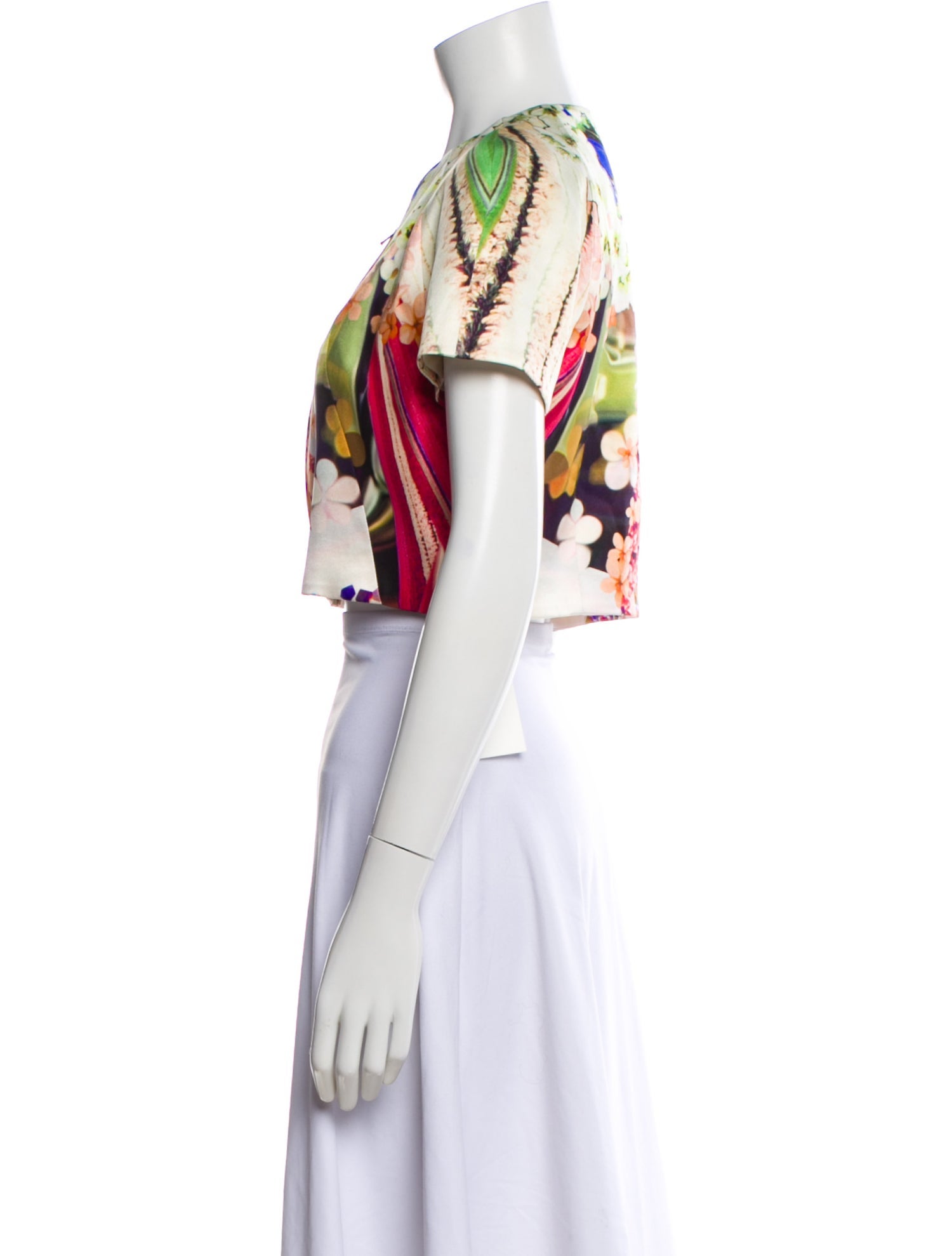 Mary Katrantzou Silk Floral Print Bolero