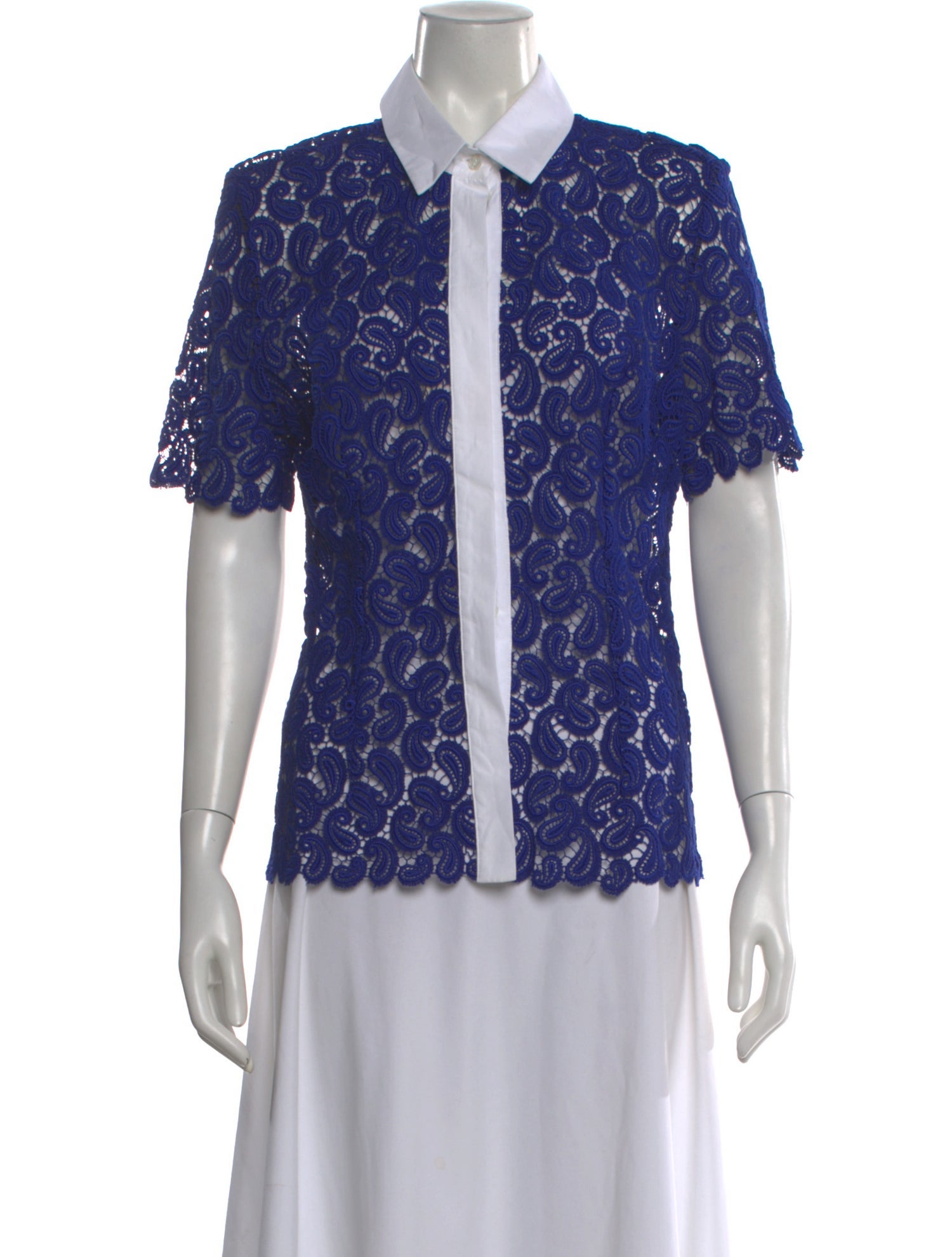 Mary Katrantzou Paisley Print Short Sleeve Blouse