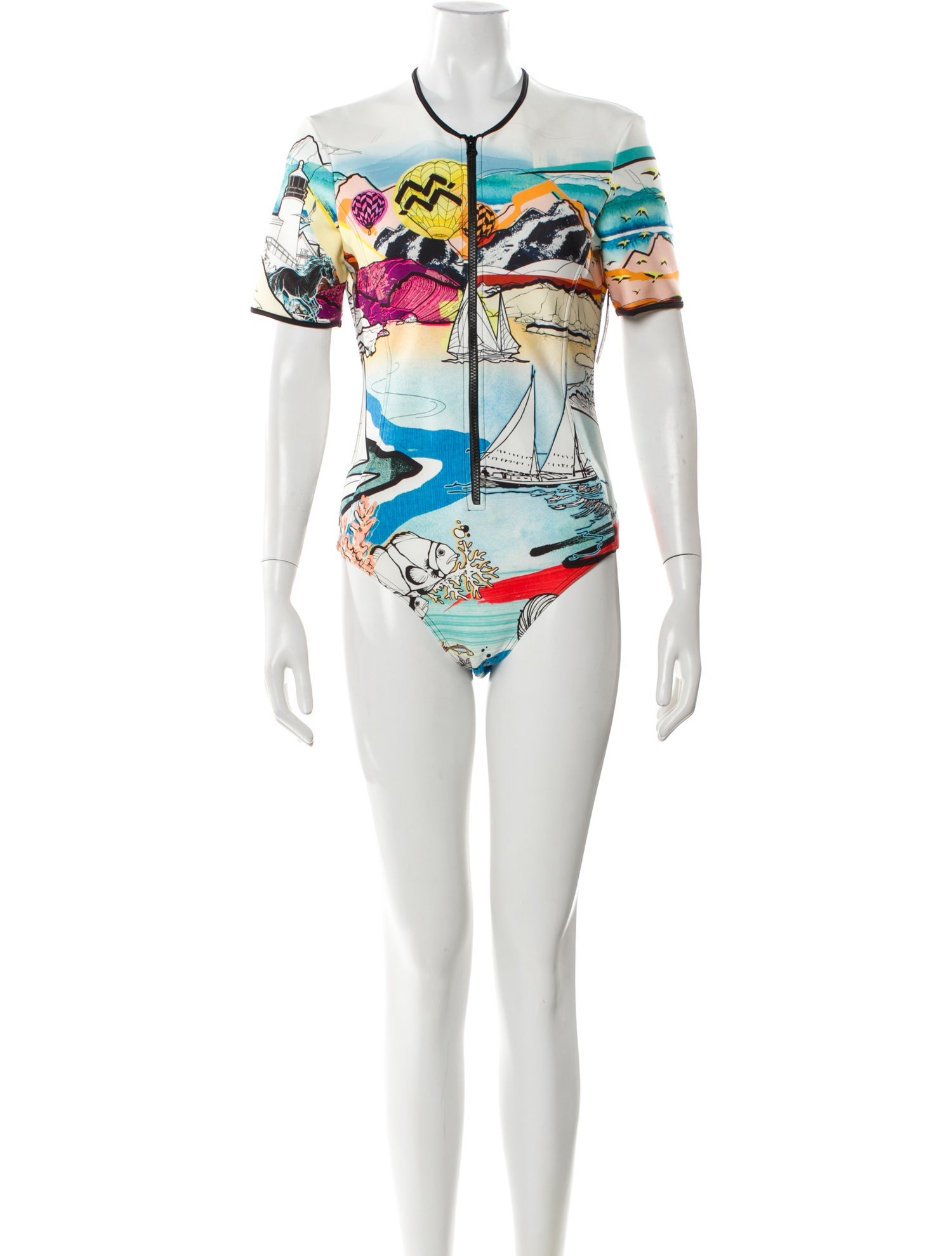 Mary Katrantzou Printed One-Piece w/ Tags