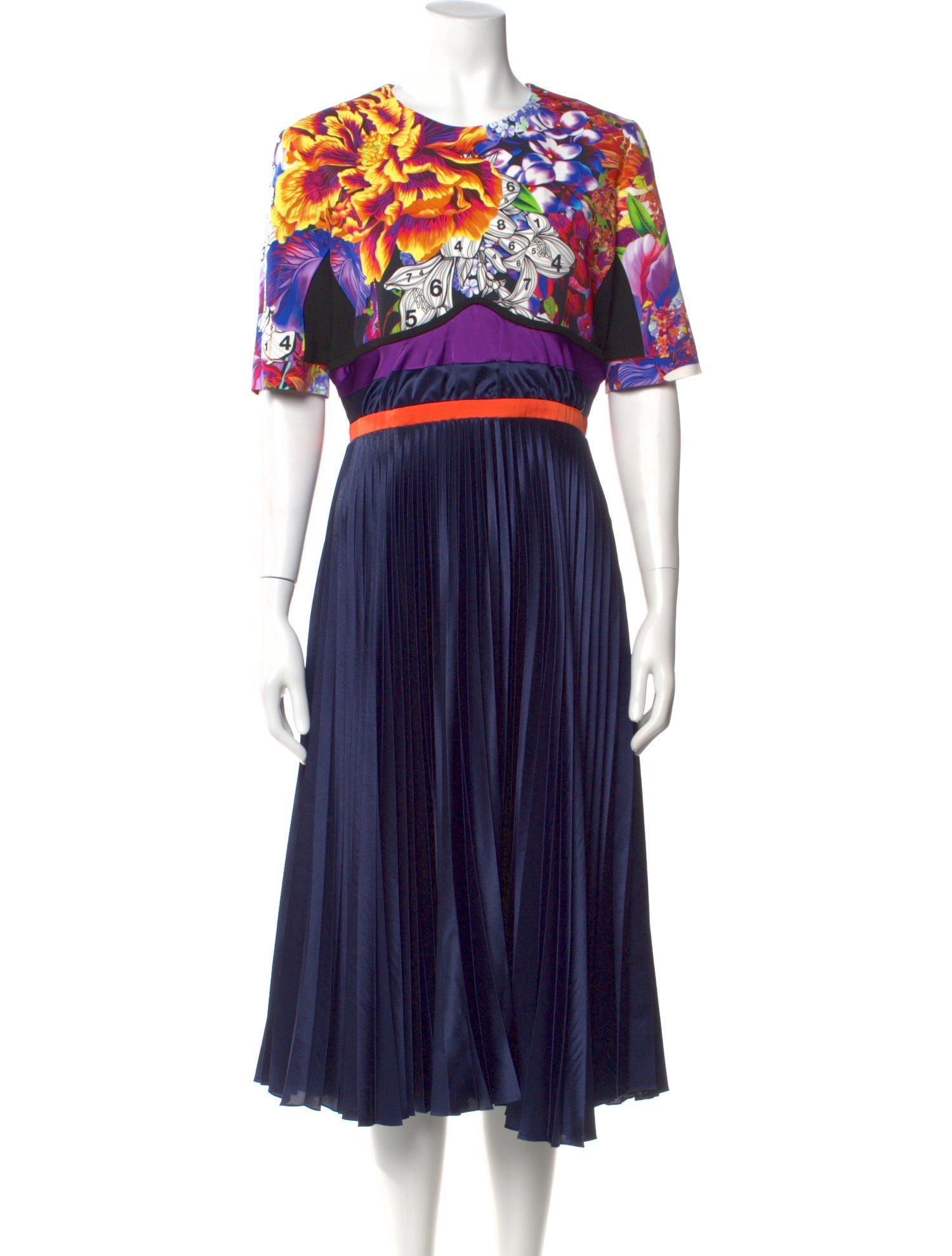 Mary Katrantzou Striped Midi Length Dress w/ Tags