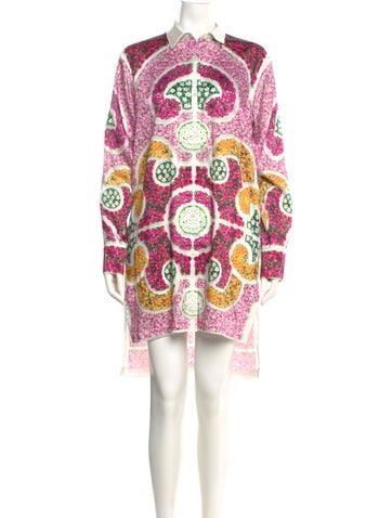 Pre-owned Mary Katrantzou Printed Knee-length Dress In Pink