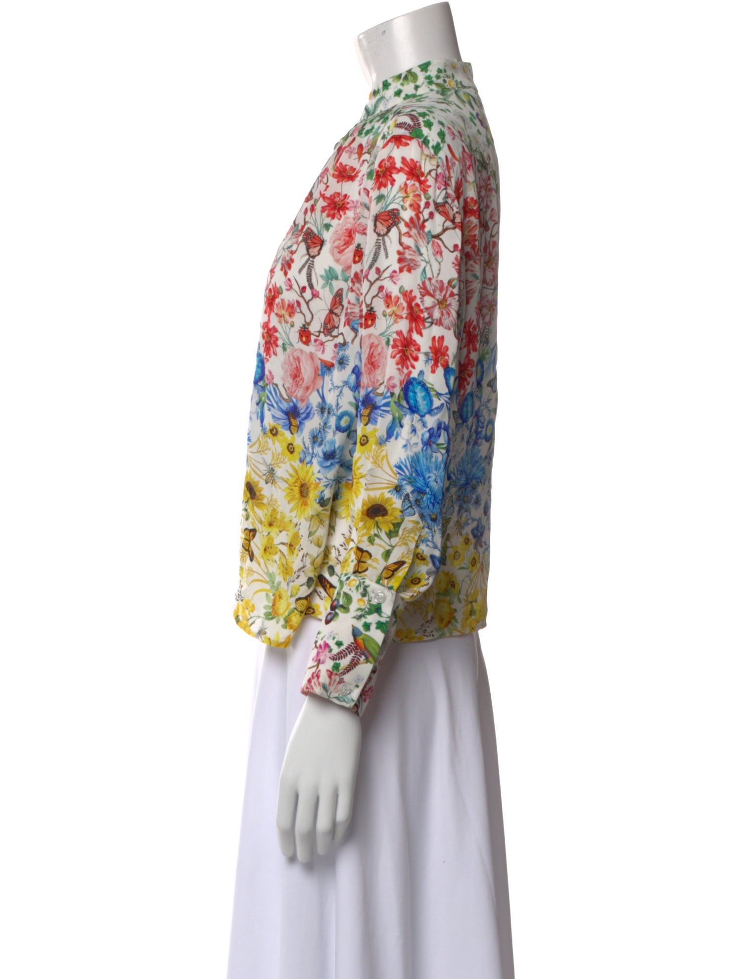Mary Katrantzou Silk Floral Print Blouse