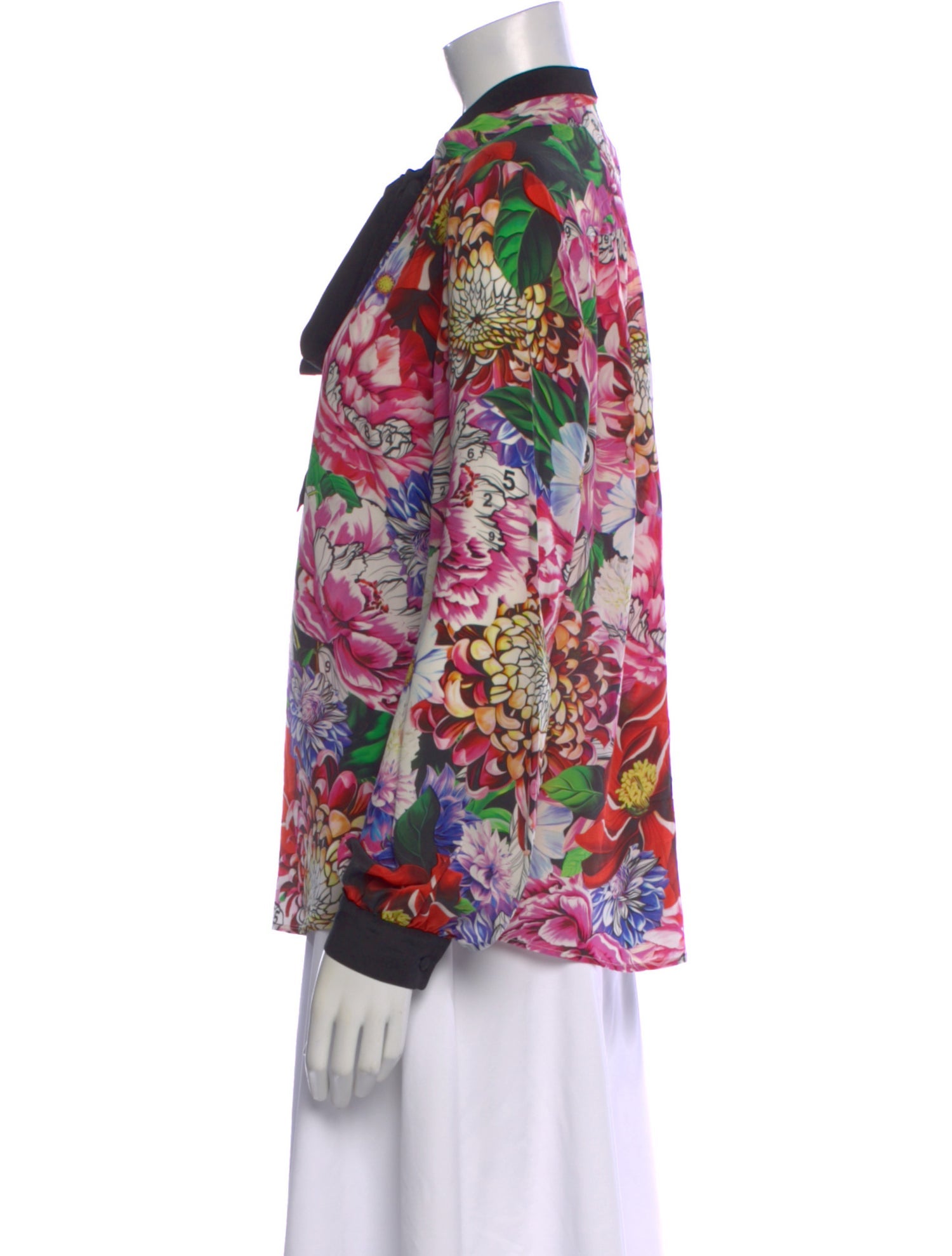 Mary Katrantzou Silk Floral Print Blouse