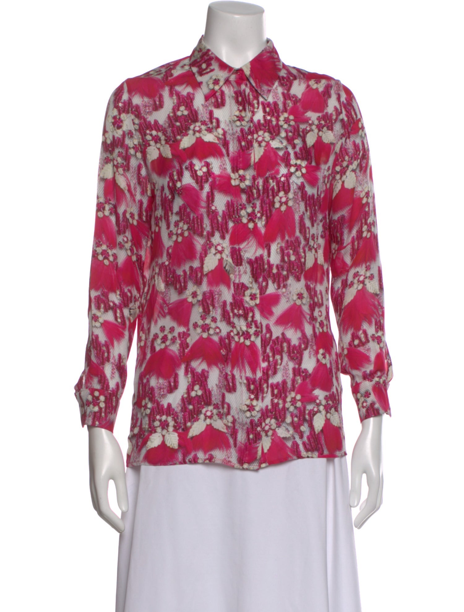 Mary Katrantzou Silk Floral Print Blouse