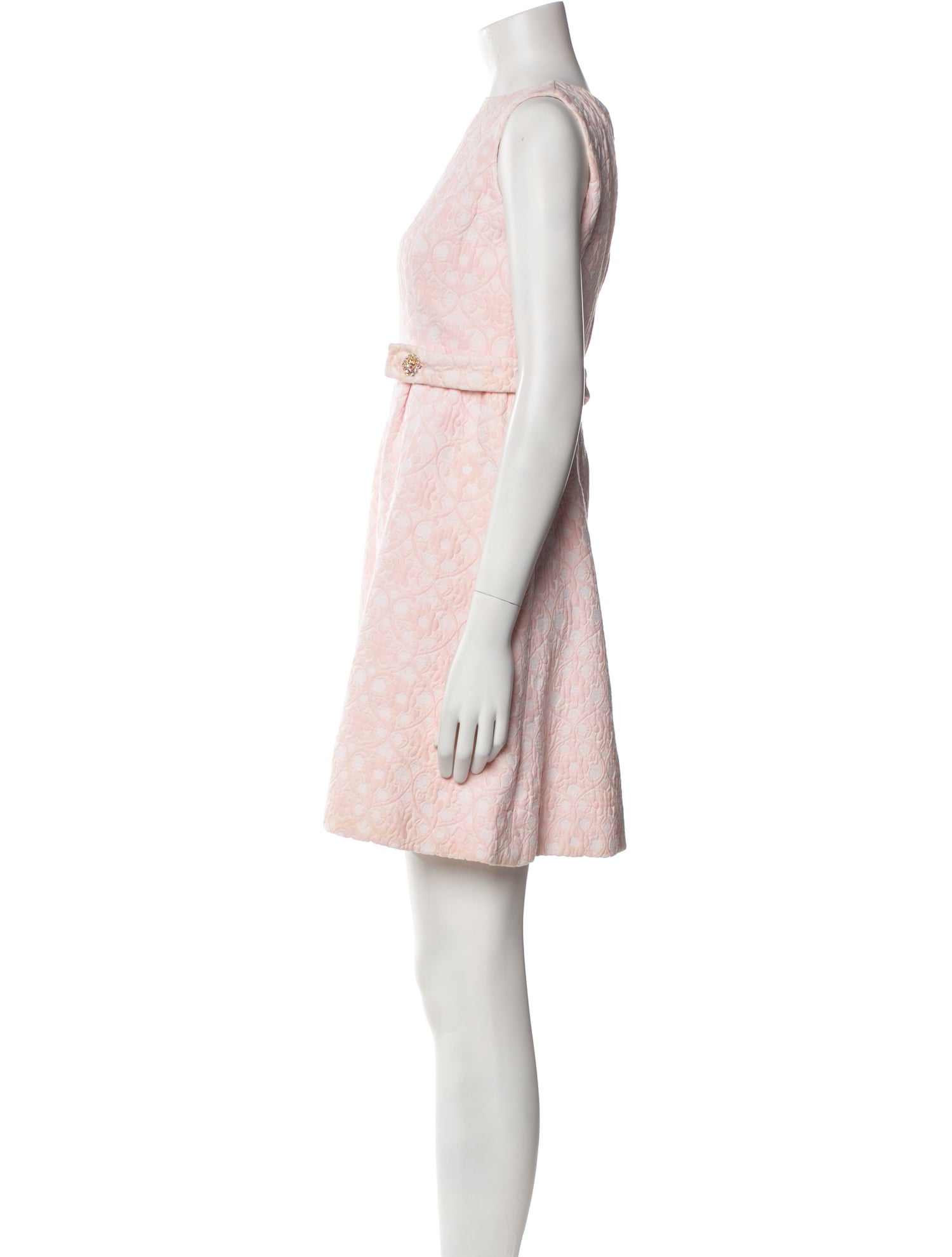 Malcolm Starr Bateau Neckline Mini Dress