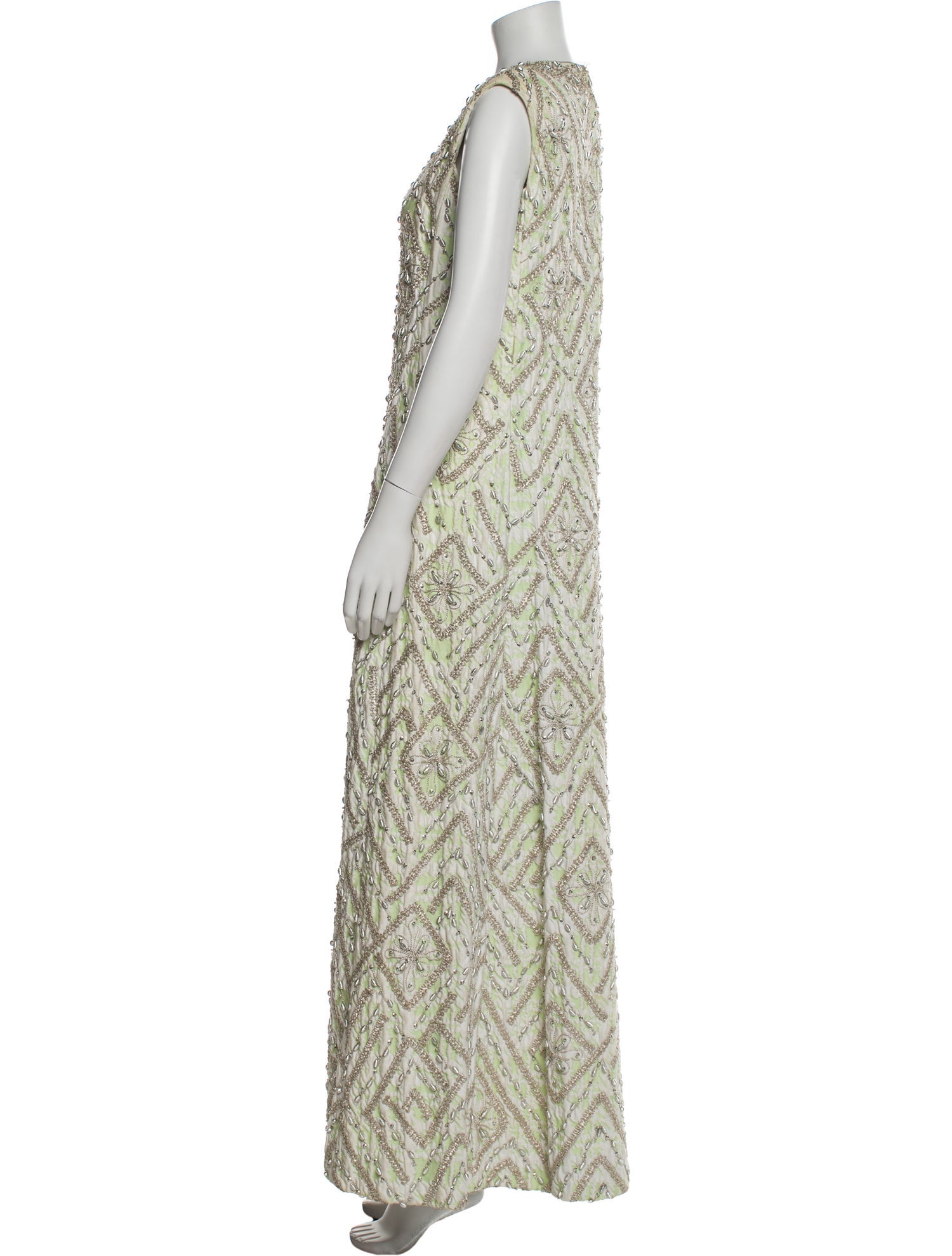 Malcolm Starr Printed Long Dress
