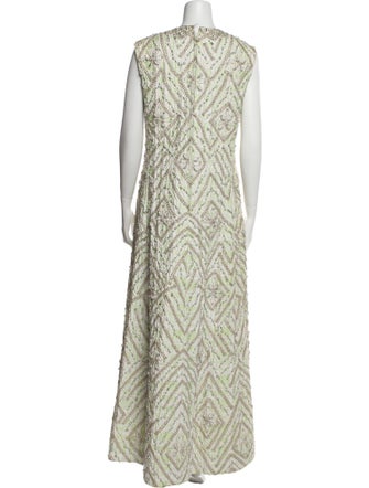 Malcolm Starr Printed Long Dress
