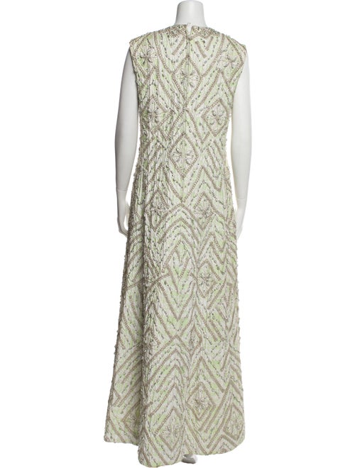 Malcolm Starr Printed Long Dress