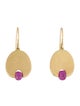 Mallary Marks 18K Ruby Lily Pad Drop Earrings