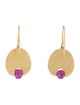 Mallary Marks 18K Ruby Lily Pad Drop Earrings
