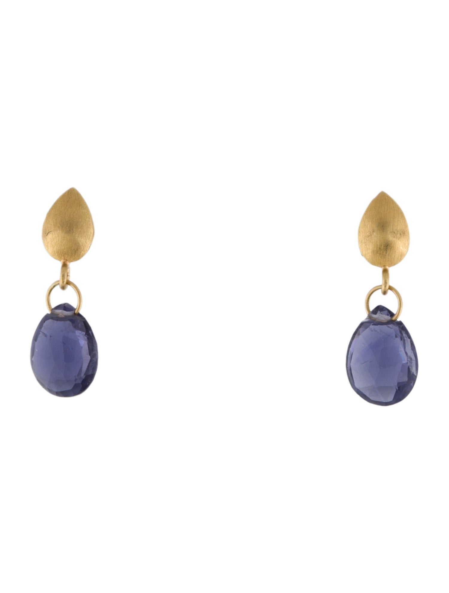 Mallary Marks 18K Iolite Drop Earrings