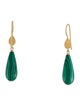 Mallary Marks 22K Malachite & Tourmaline Eve Drop Earrings