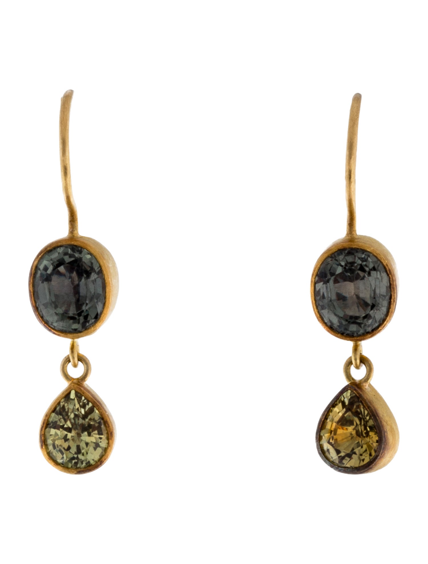 Mallary Marks 22K Sapphire Bon Bon Drop Earrings