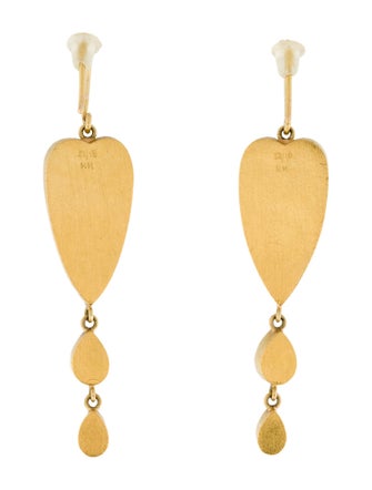 Mallary Marks 22K Malachite & Tourmaline Heart Drop Earrings