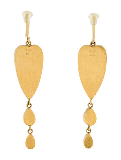 Mallary Marks 22K Malachite & Tourmaline Heart Drop Earrings