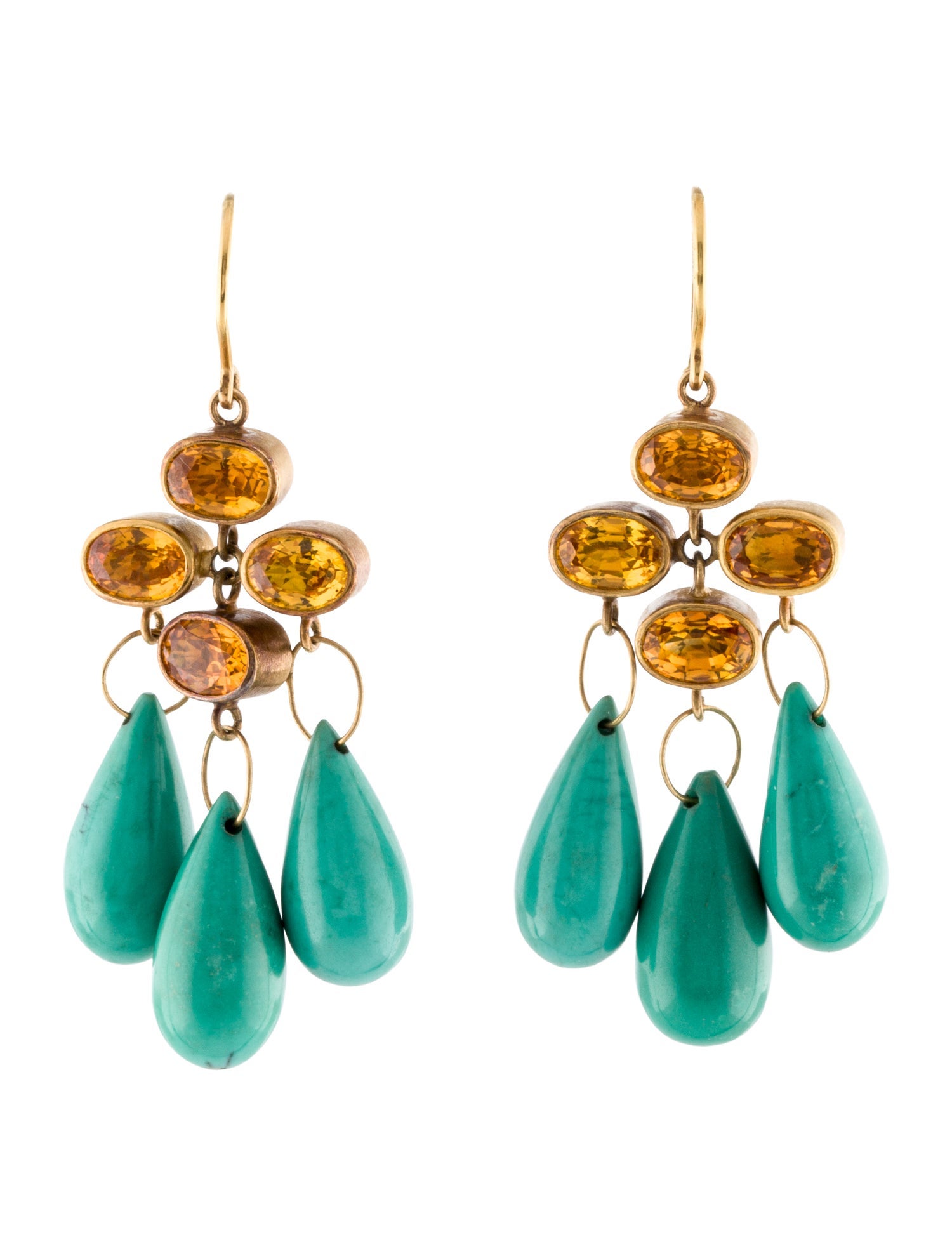 Mallary Marks Sapphire & Turquoise Drop Earrings