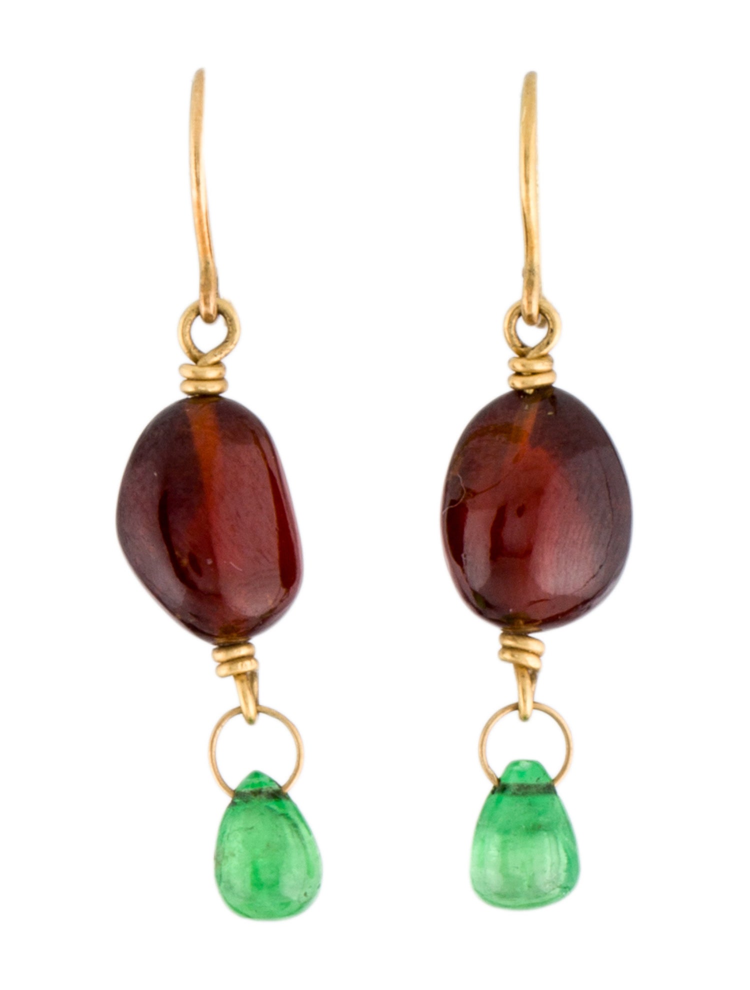 Mallary Marks Hessonite Garnet & Tsavorite Garnet Drop Earrings