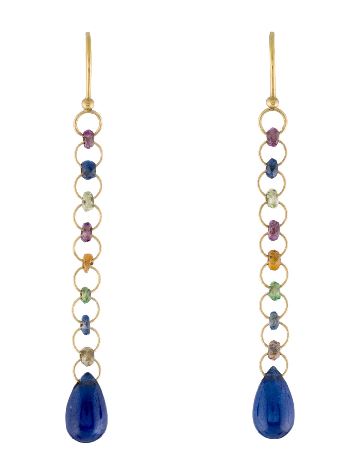 Mallary Marks 18K Multistone Drop Earrings