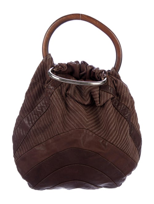 Marni Patchwork Leather Hobo Brown