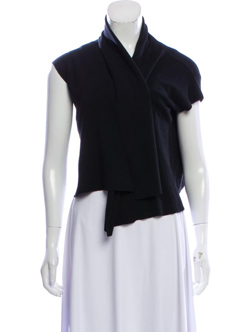 Marni Sleeveless Open-Front Cardigan Black