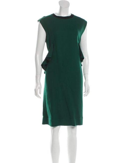 Marni Ruffle-Accented Shift Dress black