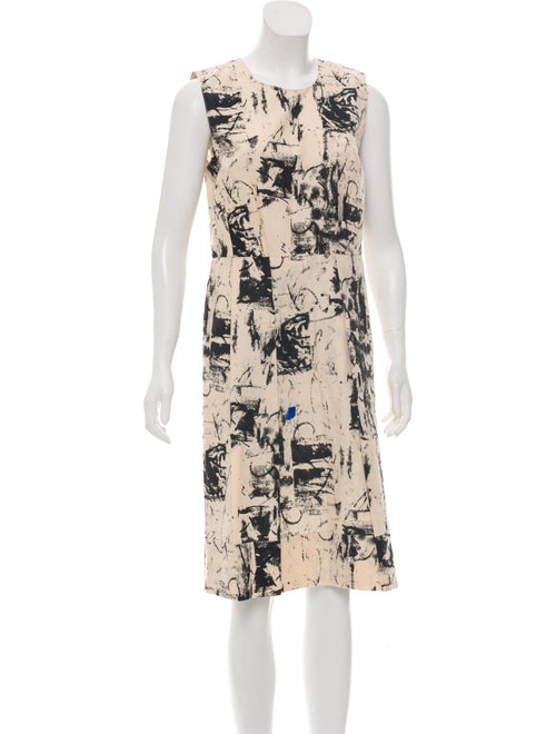 Marni Watercolor Midi Dress black