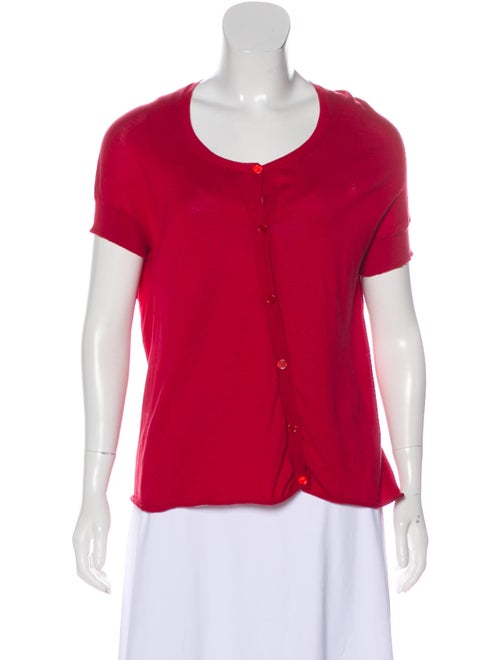 Marni Lightweight Short Sleeve Cardigan Red