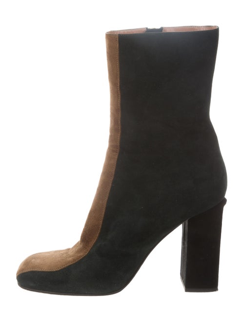 Marni Suede Square-Toe Boots green