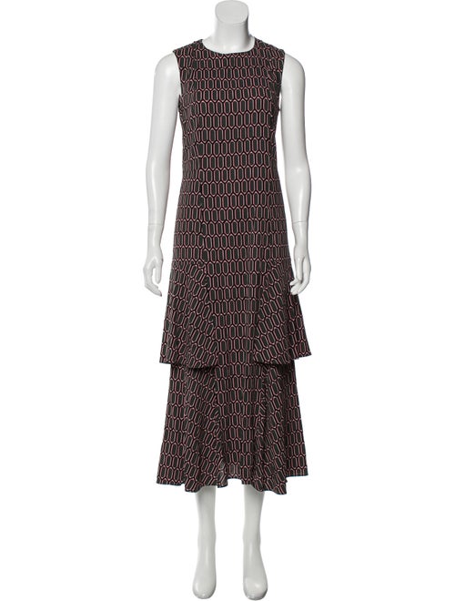Marni Printed Maxi Dress Grey