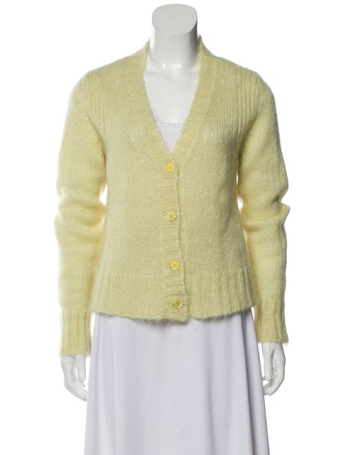 Marni Mohair Lightweight Cardigan Yellow
