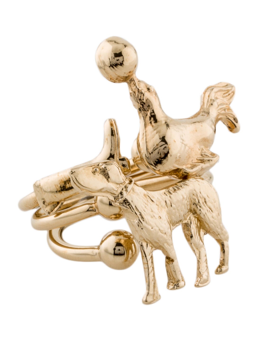 【HUMAN MADE】 ANIMAL RING : DOG BROWN Human-Made-Bulldog-Hariko-