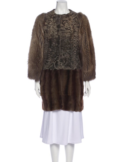 Marni Fur Coat Brown