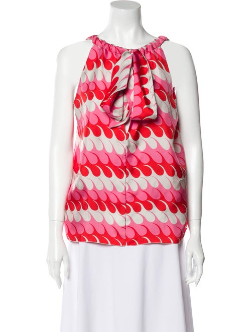 Marni Silk Printed Blouse Pink
