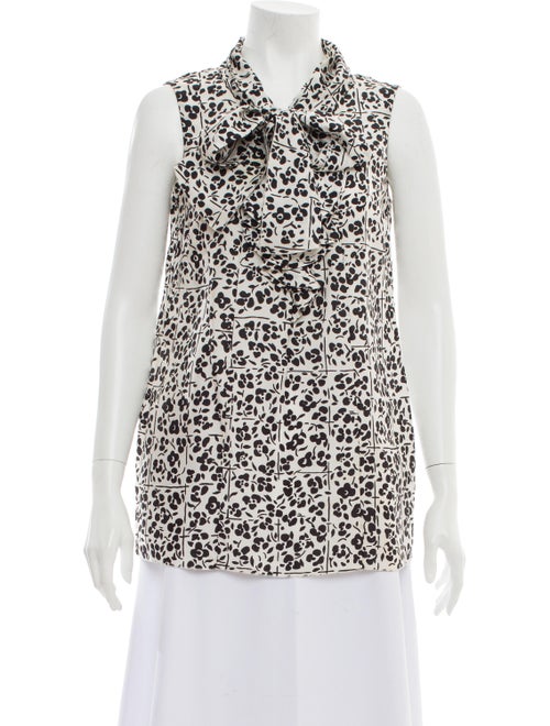 Marni Silk Printed Blouse Black