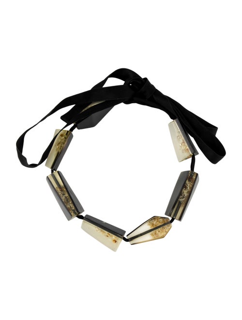 Marni Horn & Resin Collar Necklace