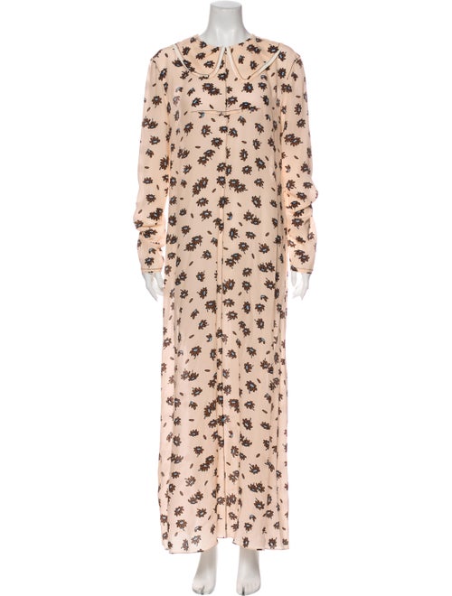 Marni Silk Long Dress Pink
