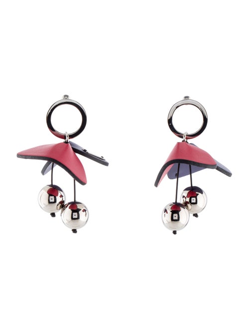 Marni Floral Drop Earrings Silver