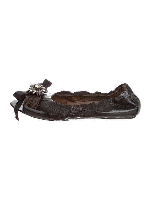 Marni Leather Ballet Flats Black