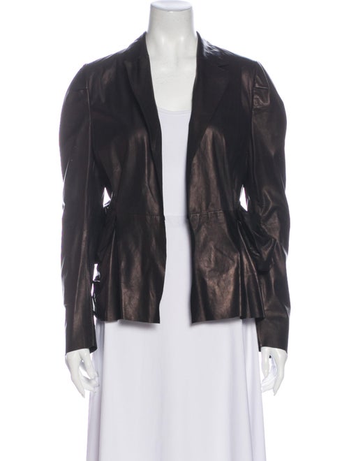 Marni Leather Blazer Black