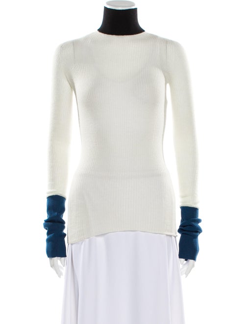 Marni Turtleneck Long Sleeve Top White