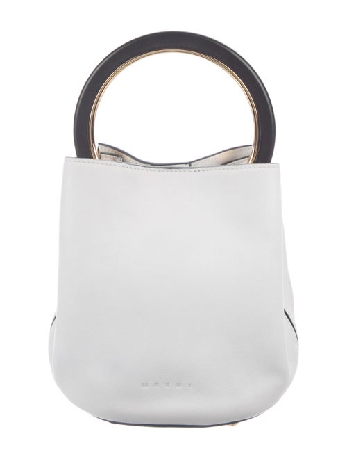 Marni Pannier Leather Handle Bag White